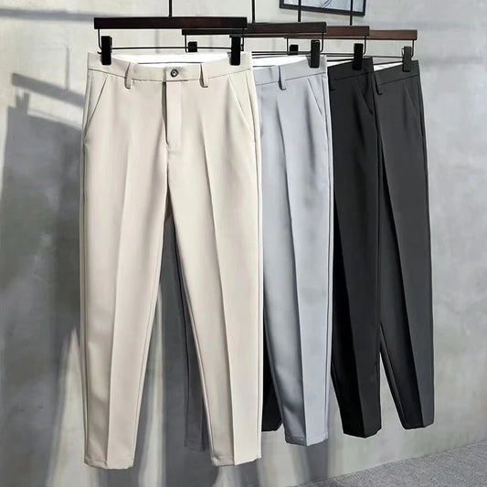 Men's Classic Thin Pants - For Impeccable Business Style